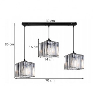 Подвес AURA 8857-3 BK+CR
