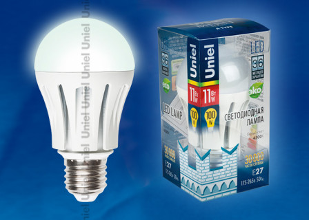 Лампа светодиодная  Uniel LED-A60-9W/WW/E27/FR 3000K серия Palazzo (279) Уценка!