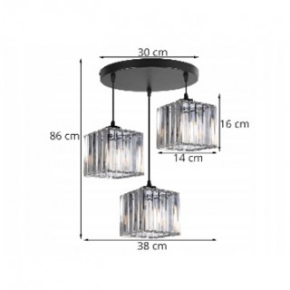 Подвес AURA 8857-3A BK+CR