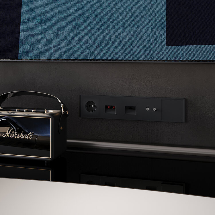 Voltum S70 Рамка 5-ая Черный матовый