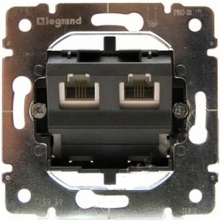 Legrand Galea Life Механизм розетки телеф. 2*RJ 11/12  21 775939