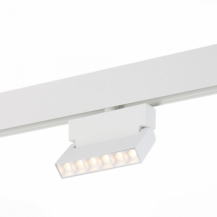 Магнитный трековый светильник белый ST-Luce LED 1*6W 3000K 532Lm ST362.536.06
