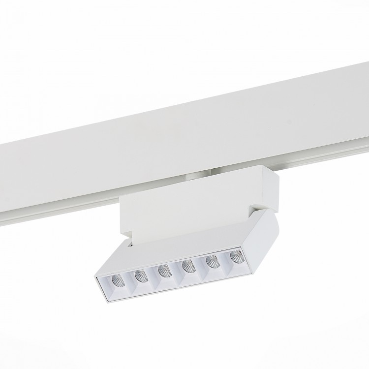 Магнитный трековый светильник белый ST-Luce LED 1*6W 3000K 532Lm ST362.536.06
