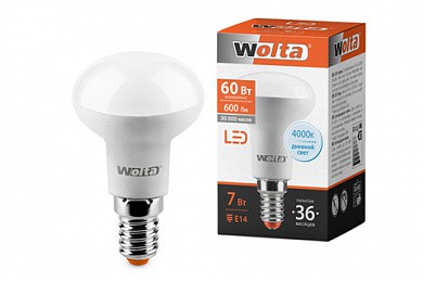 Лампа WOLTA Led 25S50R 7W E14 4000K R50 (183) (Уценка)