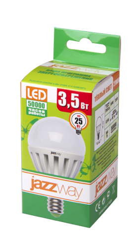Лампа Jazzway светод. PLED-ECO-G45/PW 3.5w E14 2700K 250 Lm