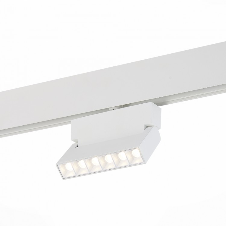 Магнитный трековый светильник белый ST-Luce LED 1*6W 4000K 532Lm ST362.546.06
