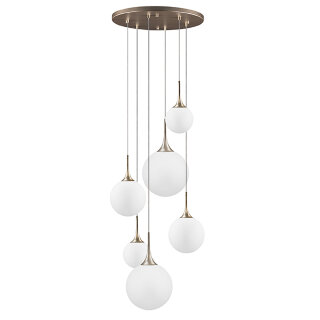 Люстра GLOBO 813063 6*40W E14 champagne gold/white