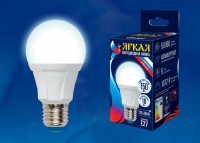Лампа светодиодная  Uniel LED-A60-18W/4000K/E27/FR PLP01WH серия Яркая форма "А" матовая