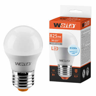 Лампа WOLTA Led 25W45GL 10W E27 6500K шар (354) (Уценка)