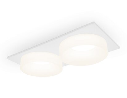 Светильник встраиваемый Ambrella TN1317/2 SWH/FR белый песок/белый матовый GU5.3 182*92*45